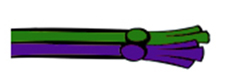 Capoeira Cork EDC green-purple cordao