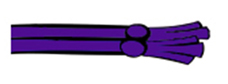 Capoeira Cork EDC purple cordao